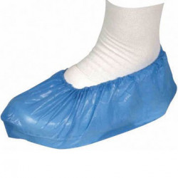 Blue plastic overshoe (10 pack)