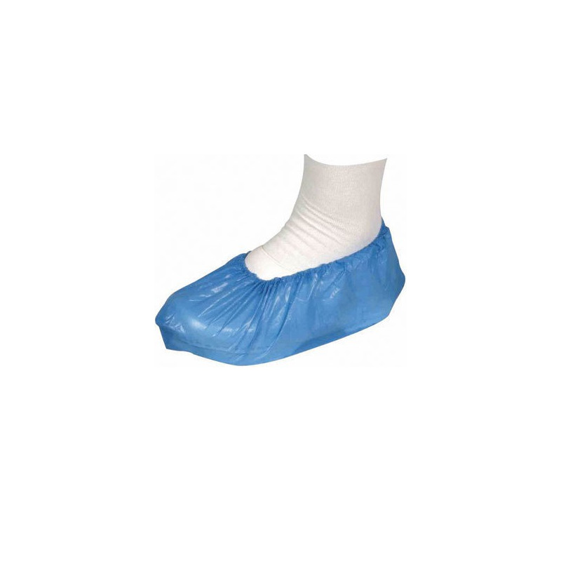 Blue plastic overshoe (10 pack)