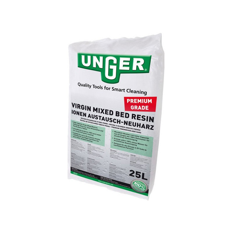 25L bag of Unger hi-capacity DI mixed bed resin for window cleaning
