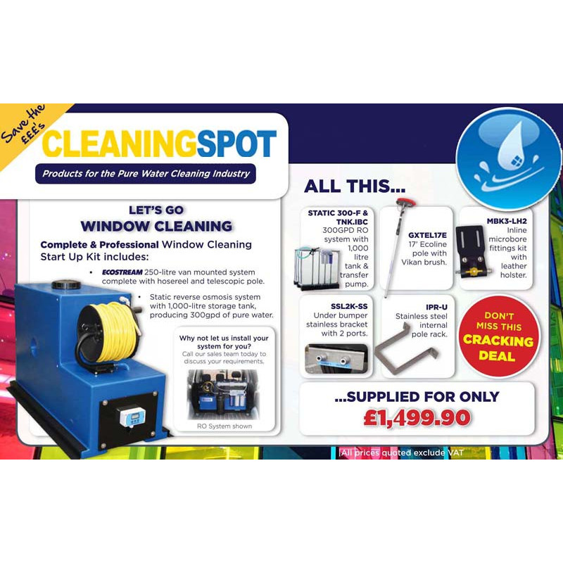 Ecostream 250L van mounted system with hosereel and telescopic pole Ecostream 250L van mounted system with hosereel and telescopic pole