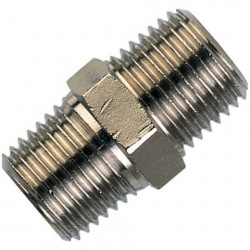 Equal nickel plated brass male nipple 1/2"