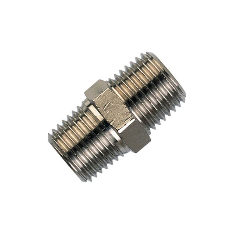 Equal nickel plated brass male nipple 1/2"