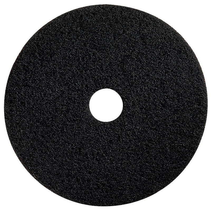 Heavy duty black 15" floor pad (pack of 5)