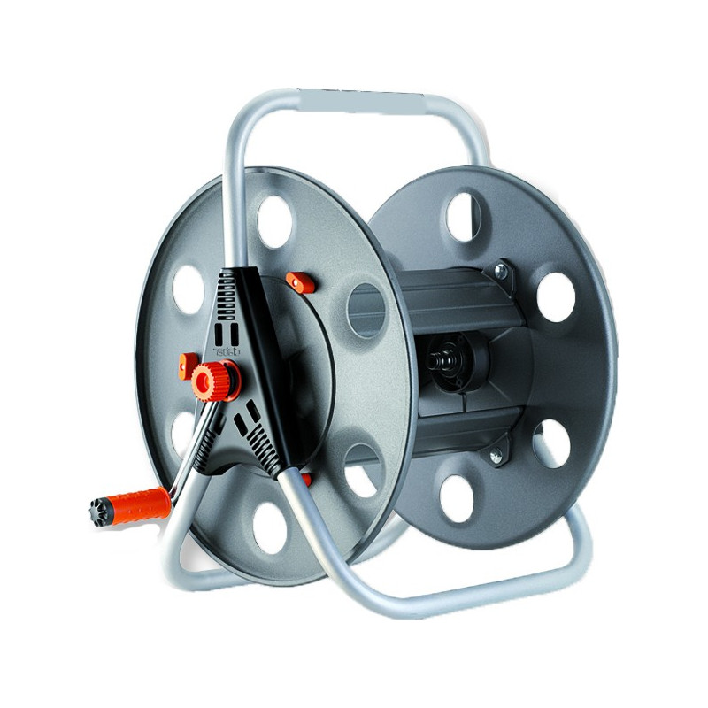 Freestanding sturdy lightweight metal hose reel