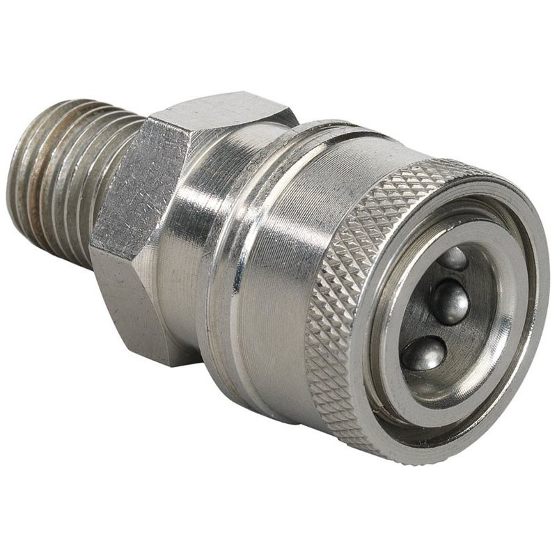 Stainless steel Male 1/4" Quick coupler for HP nozzles