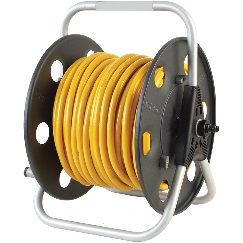 Lightweight metal reel w/ 100m of microbore hose & aquastop