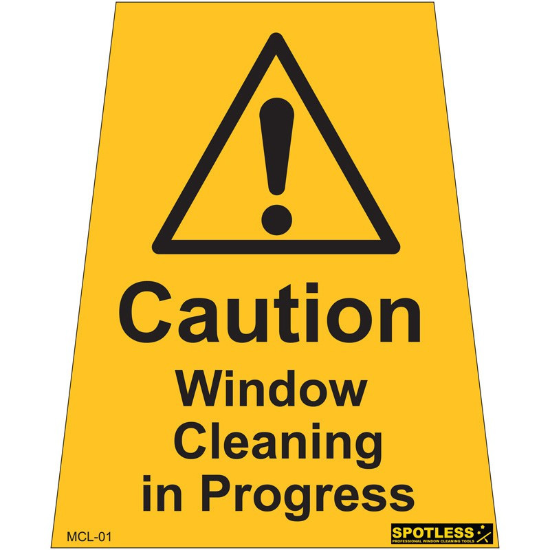 "Window Cleaning in Progress" sticker