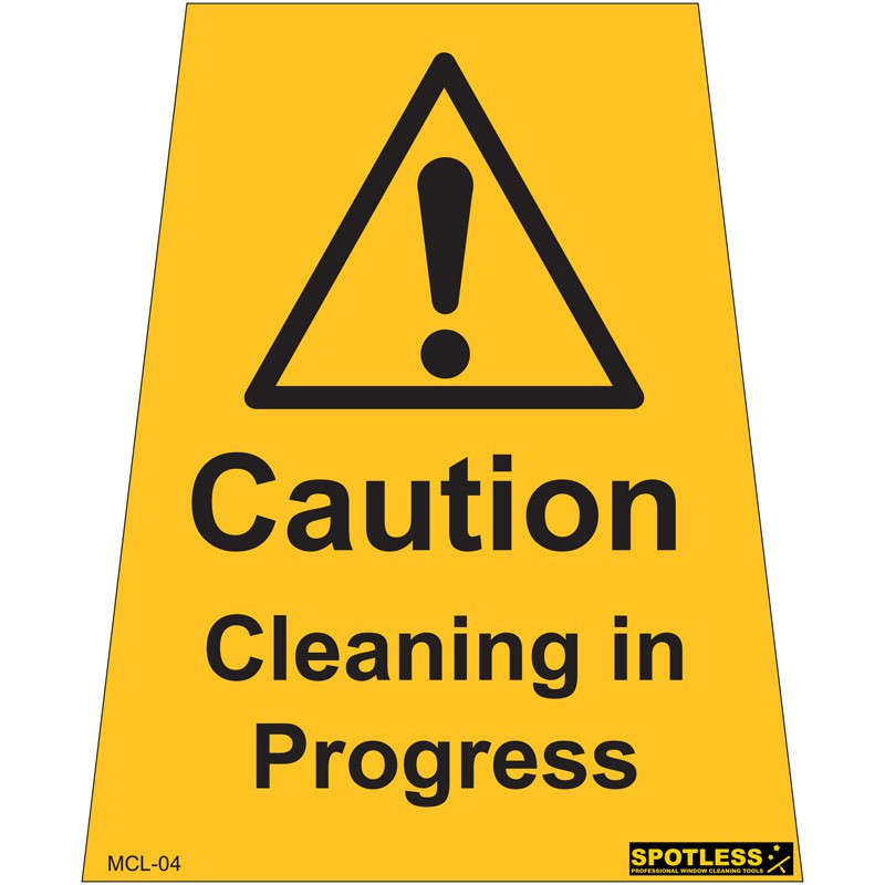 "Cleaning in Progress" sticker