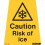 "Caution risk of ice" sticker