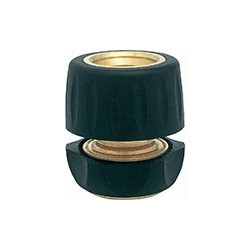 Deluxe brass quick connector with rubber