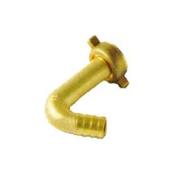 Output elbow and flynut for metal hose reel