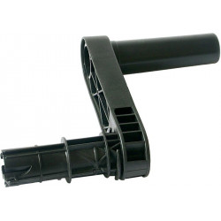 Rewind handle for plastic hose reel