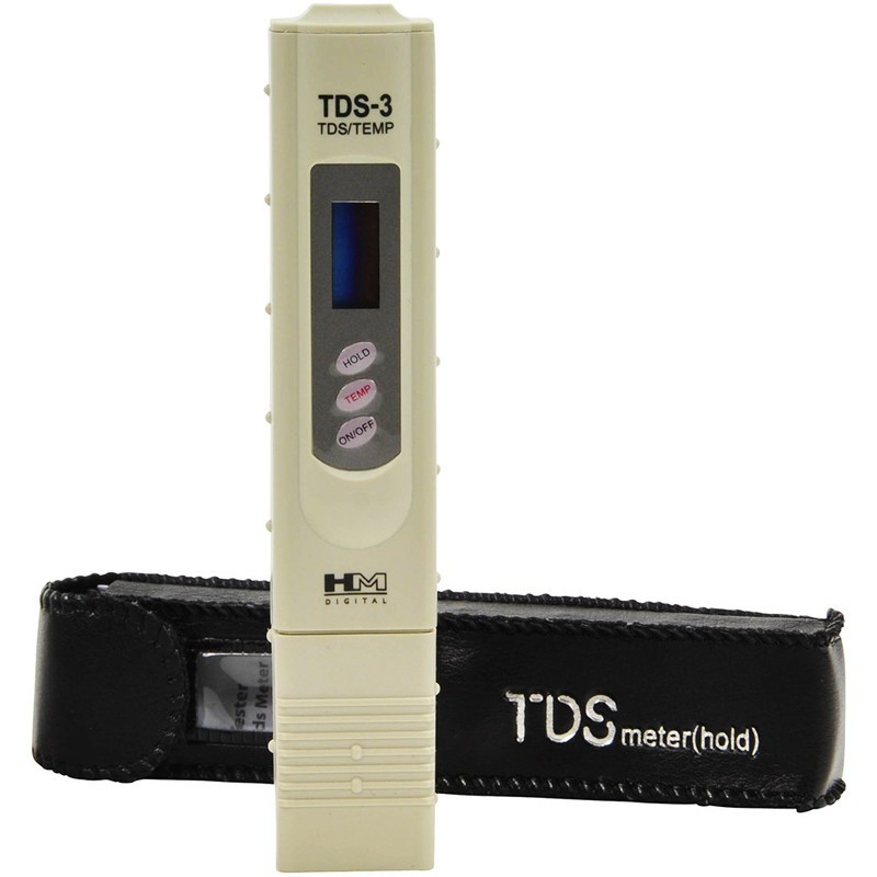TDS meter with case with thermometer