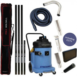 Streamvac Gutter vacuum system 230V with pole and CCTV kit