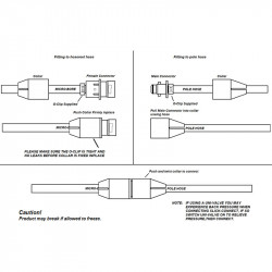 Exceed slick connect 2 male for water fed pole window cleaning systems