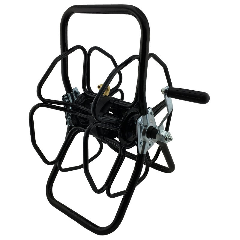 Metal freestanding hose reel