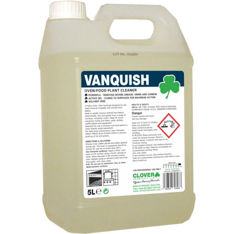 Clover Vanquish Heavy Duty Oven/Food Plant Cleaner 5L