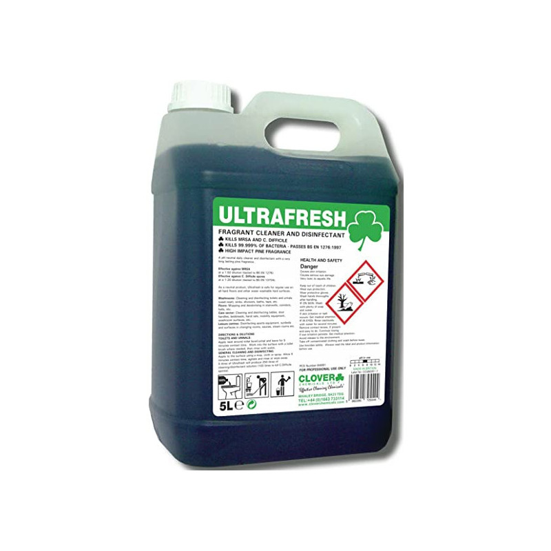 Clover Ultrafresh Fragrant Cleaner and Disinfectant 5L Clover Ultrafresh Fragrant Cleaner and Disinfectant 5L