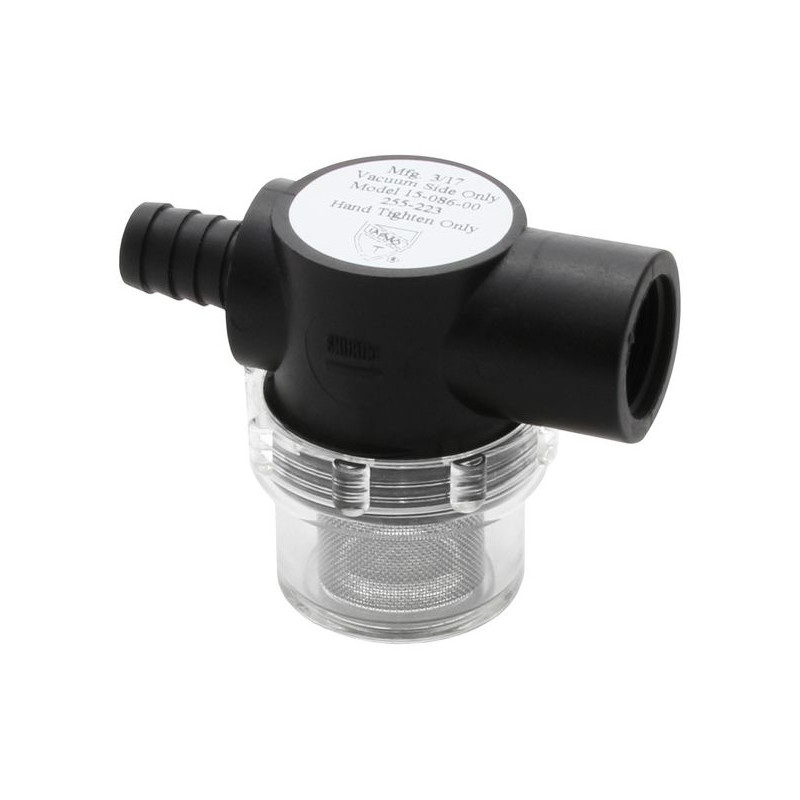 Shurflo Strainer with 1/2" Hose Barb