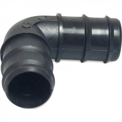 Plastic 90° elbow barbed fitting 25mm for 1" hose