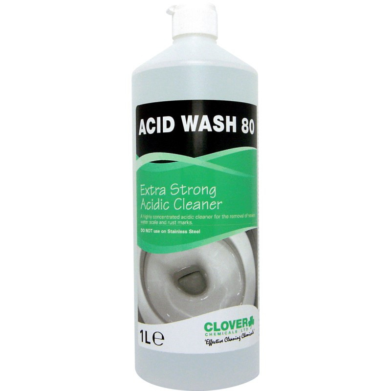 Clover Acid Wash 80 Extra Strength Acidic Toilet Descaler 1L