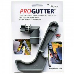 ProGutter Angle adapter and Square line gutter cleaning scraper