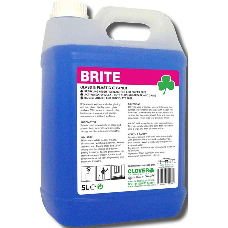 Clover Brite Glass and Plastic Cleaner 5L
