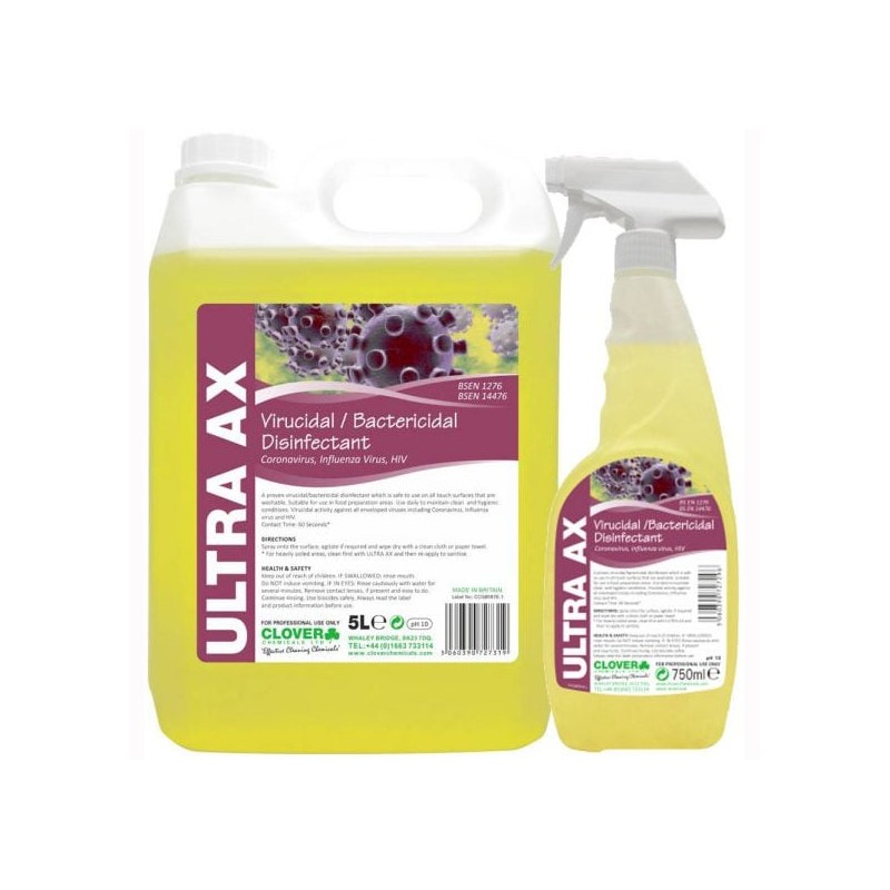 Clover Ultra AX Virucidal/Bactericidal Disinfectant