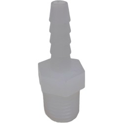 1/4" male thread to 1/4" hose barb