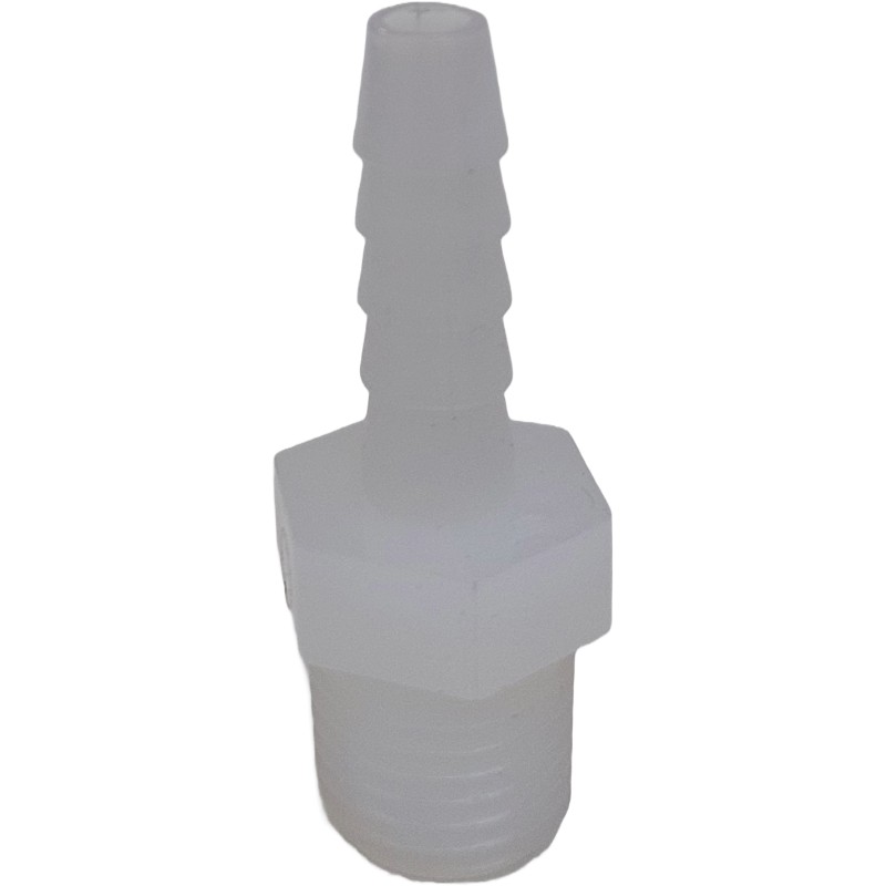 1/4" male thread to 1/4" hose barb