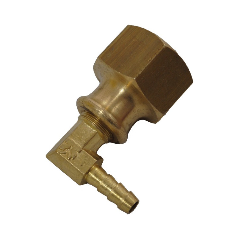 Brass Elbow Adapter Complete for Metal Hose Reel for Microbore 6mm