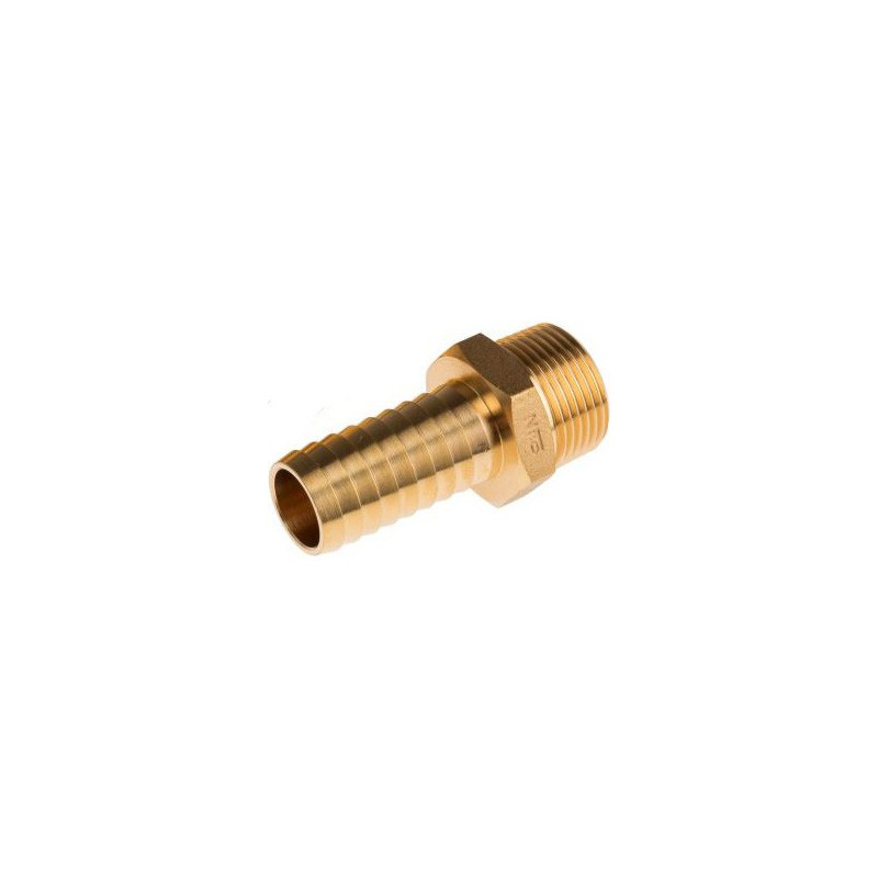 Brass hose barb 1/2" - 3/8" thread