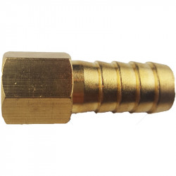 Brass hose barb 1/2" hose - 1/4" F thread